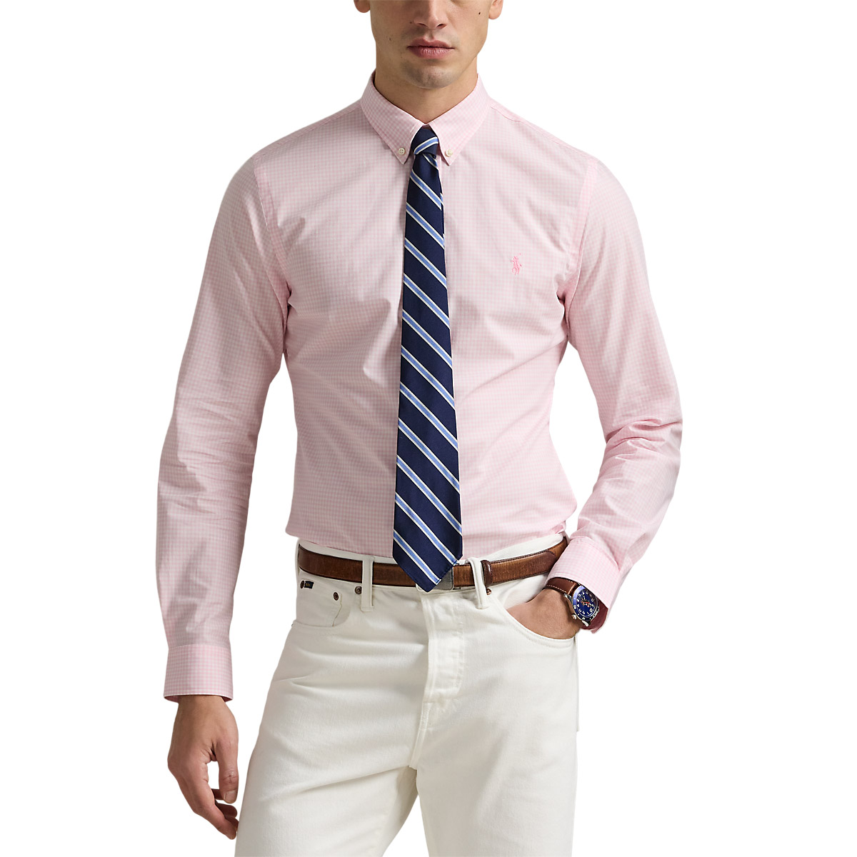 Polo Ralph Lauren Custom Fit Gingham Stretch Poplin Shirt